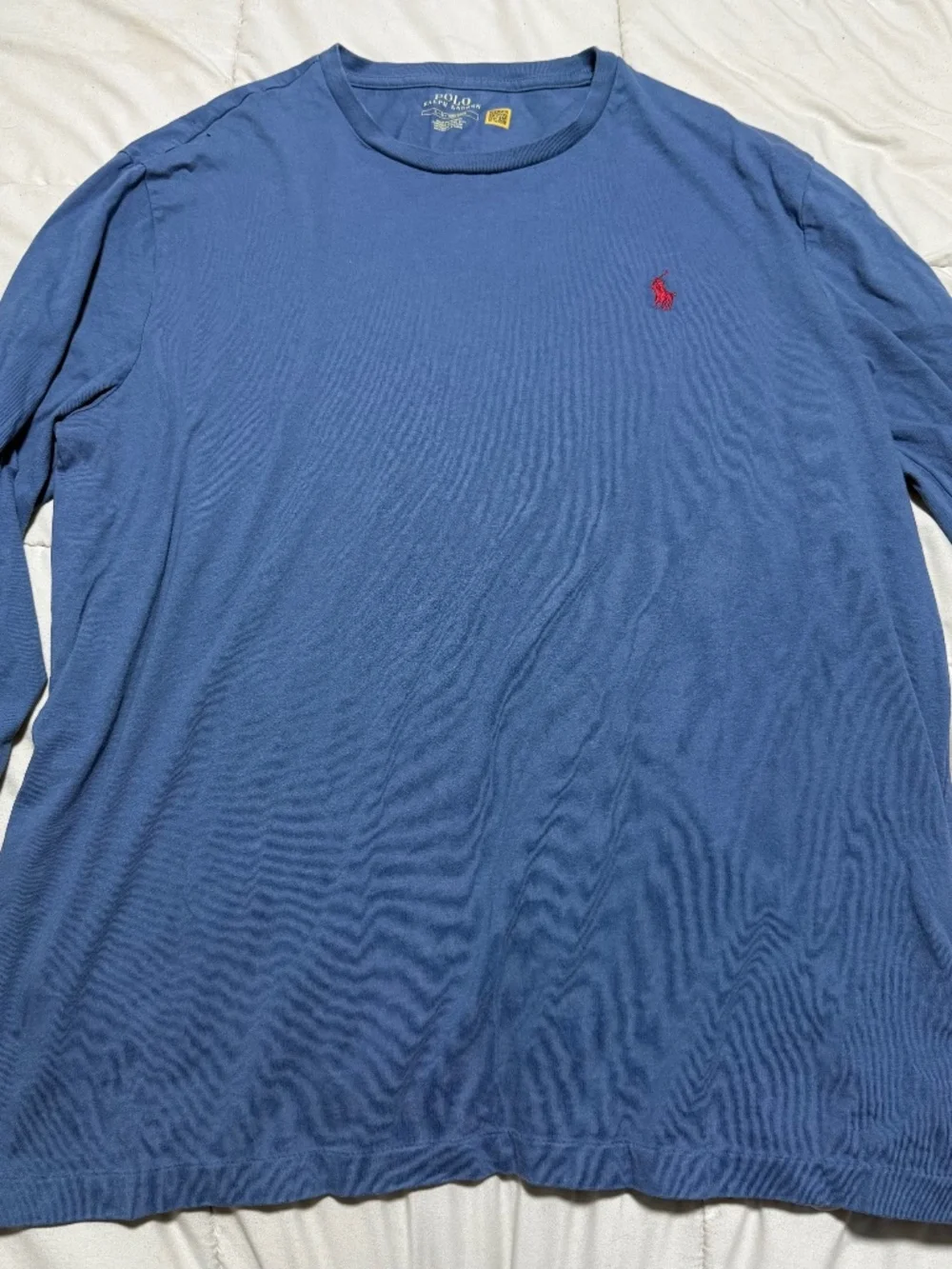 Polo Ralph Lauren Shirt Mens L Large Cornflower Blue Classic Fit Long Sleeve